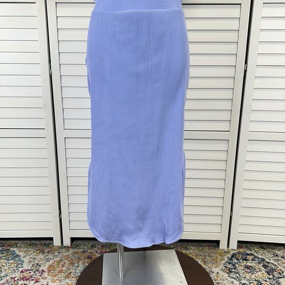 Anthropologie Daily Practice Dolman‎ Sleeved Midi Dress Blue Ribbed Size S - Picture 4 of 11